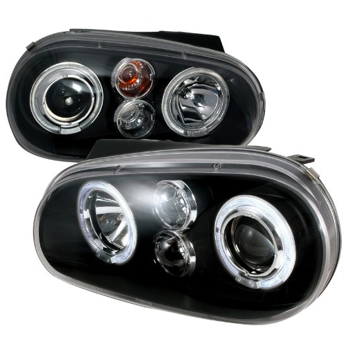Volkswagon Golf MK4 Dual Halo Black Projector Headlights On Sale