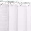 Cotton Waffle Weave Shower Curtain - White