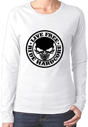 Women's Cotton Live Free Ride Hardcore Hot Sale Long-Sleeve Tee Shirt