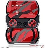 PSPgo Skin and Screen Protector Kit - Camouflage Red fits Sony PSP go