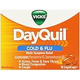 Vicks Dayquil Cold and Flu Multi-Symptom Relief Liquicaps, 16 Count