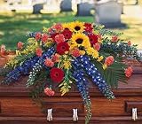 Teleflora's Vibrant Summer Casket Spray