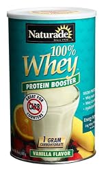 Naturade 100% Whey Protein Booster, Vanilla, 24 Ounces