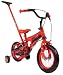 Disney Pixar Cars 12" Parent Handle BMX/Bike With Stabiliers for children Aged 2-5 in Red. 12 MONTH MANUFACTURERS WARRANTY.