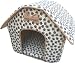 Designer Collapsible Cat / Dog Pet Paw Prints House - Medium