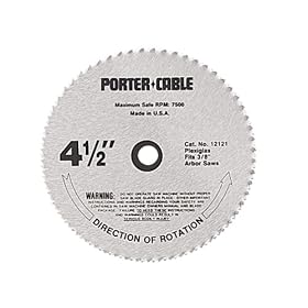 Porter Cable 12121 4-1 2-Inch 120 Tooth Plexiglass Cutting Trim Saw Blade with 3 8-Inch... by Porter-Cable