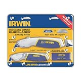 Irwin 2085200 Pro Touch 2 Piece Retractable and Fixed Blade Utility Knife Kit with 20 Irwin Bi-Metal Blades