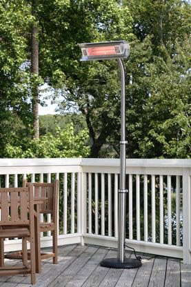 WT Living Stainless Steel Telescoping Offset Pole Mounted Infrared Patio Heater