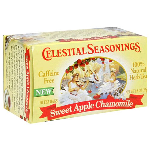 Celestial Seasonings Herb Tea, Sweet Apple Chamomile, Tea Bags, 20-Count Boxes (Pack of 6) by Celestial Seasonings