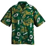 Green Bay Packers Tailgate Party Short Sleeve Button Down Shirt, XXXX-Large