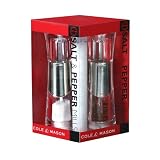 Review Cole and Mason H572120 / Cole and Mason Bobbi Salt and Pepper Mill Set, Brushed Chrome and Clear Acrylic