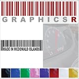 Sticker Decal Graphic - Barcode UPC Pride Patriot Made In Mcdonald Islands A379