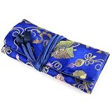 Seidig Satin - Traditionellen Orientalischen Muster - Schmuckkoffer / Schmuckrollen / Kosmetikkoffer / Reisetasche - Mit Orientalischen Muster - Blau