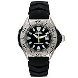 Pulsar Tech Gear Solar Dive Watch - Black Face - Rubber Strap by Pulsar
