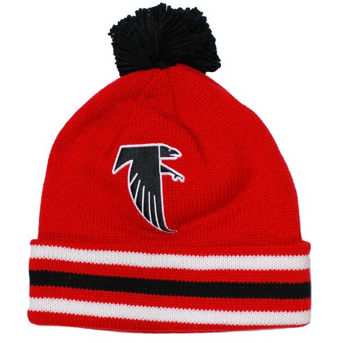 Atlanta Falcons Mitchell & Ness Throwback Vintage Knit Hat with Pom