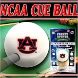 Auburn Tigers NCAA Logo Billiards Pool Cue Ball w/ Wood Display Stand