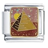 Wonder Of The World Pyramids Italian Charms Bracelet Link