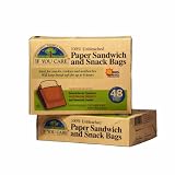 If You Care 100% Unbleached Paper Sandwich AND Snack Bags, 48-Count Packages (Pack of 6)