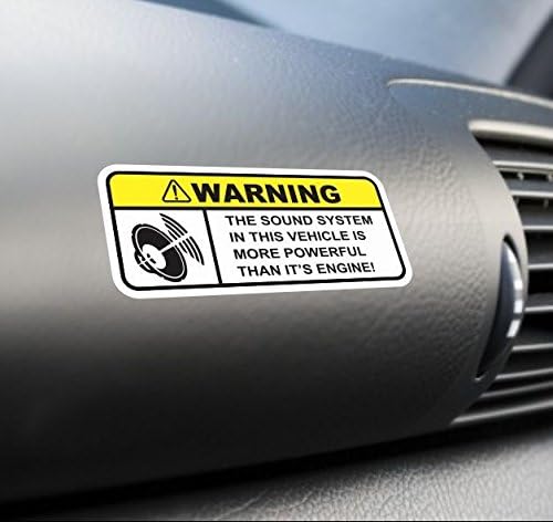 Funny Sound System Warning Sticker Set Vinyl Decal Subwoofer JDM caarr Woofer Dope