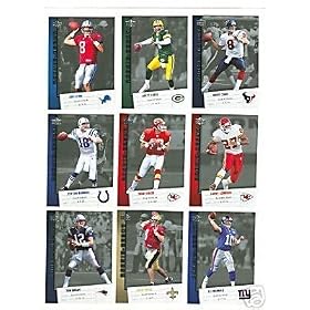 2006 Upper Deck Rookie Debut Base Set of 100 Cards Including Ben Roethlisberger, Peyton Manning, Tom Brady, Michael Vick, Larry Johnson, Ladainian Tomlinson, Donovan McNabb, Carson Palmer, Brett Favre, and more NFL Superstars!!