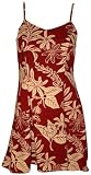 Princess Seam Tailored Fit Sundress - Tiare Form Fitting Spaghetti Strap Hawaiian Aloha A-Line Silhouette Sun Dress - Mini Style