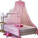 GYBest Round Lace Curtain Dome Bed Canopy Netting Princess Mosquito Net (Pink)