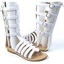 ENCORE Gladiator Flat Sandal White