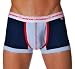 Andrew Christian Men's Show-It Boxer,Navy/Light Blue,Small