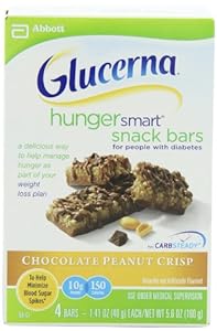 Glucerna Hunger Smart Crisp Snack Bar, Chocolate Peanut, 4 Bars