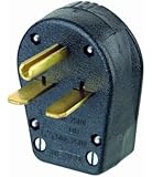 Leviton 931 30/50 Amp, 250 Volt, Plug, Angle, Grounding, Black