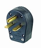Leviton 931 30/50 Amp, 250 Volt, Plug, Angle, Grounding, Black