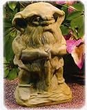 Cast Stone 12" RAINMAN Gnome Elf GARDEN SCULPTURE Outdoor Indoor STATUE