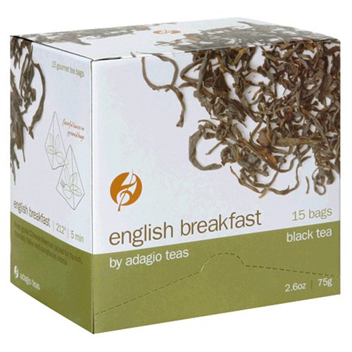 Adagio Teas Black Tea, English Breakfast, Tea Bags, 15-Count Package (Pack of 3) by Breakfast Teas
