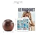 Ultrasonic Essential Oil Diffuser - Humidifier with LED Lights, Compact Size, Silent Operation and Easy-Travel USB Power (Deep wood grain)
