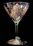 Christmas Trees Design - Hand Painted - Grande Martini - 10 oz.