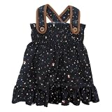 Happy Puppy Designer Dog Apparel - Vintage Floral Dog Dress - Color: Black, Size: S