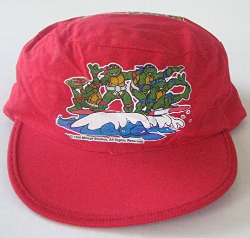 Vintage 1989 Teenage Mutant Ninja Turtles Red Cadet Cap- Adult Size