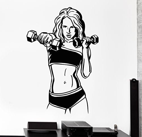 ChrisGDodge Wall Sticker Home Decor Wall Decor Fitness Woman Gym Sports Bodybuilding Health Vinyl Stickers