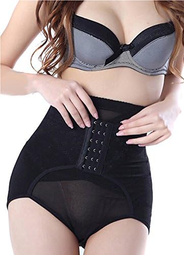 Sealike High Waist Postpartum Recovery Underwear Waist Slimmer Hip Lift Brief with Stylus Black XXL