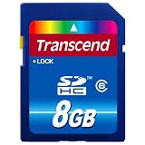Transcend 8 GB Class 6 SDHC Flash Memory Card TS8GSDHC6