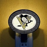 PITTSBURGH PENGUINS Team Logo ART-GLASS NIGHTLIGHT (4 1/2 x 4 3/4) by Memory Company