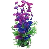 Jardin Landscaping Water Plant Decoration for Aquarium, 8.3-Inch, Purple/Green