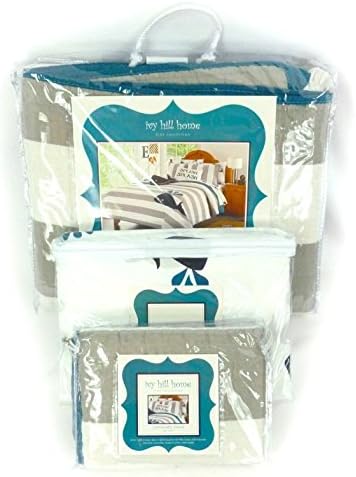 Whale Theme Print Quilt and Sheet 5 Piece Bundle Set Twin