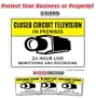 VIDEO SURVEILLANCE CCTV ~1 Sign & 3 Free Decals~ camera
