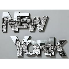 2er SET BILD NEW YORK 90cm SCHRIFTZUG BUCHSTABEN MANHATTAN