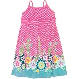 The Childrens Place Girlie Smocked Border-print Dress