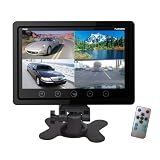 Pyle PLHRQD9B 9-Inch Quad TFT/LCD Video Monitor with Headrest Shroud,BNC and RCA Connectors - Black
