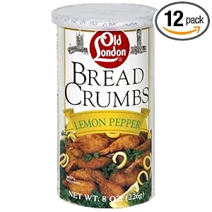 Old London Bread Crumbs, Lemon Pepper, 8-Ounce Boxes (Pack of 12) by Old London