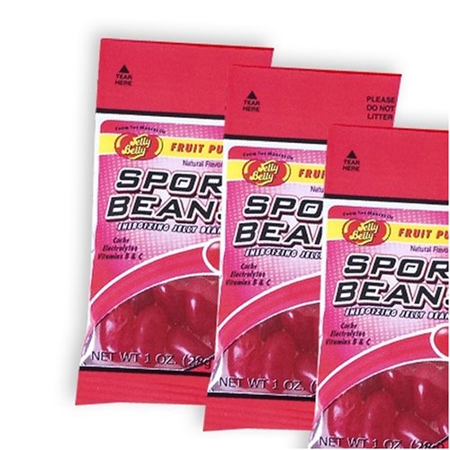 Jelly Belly Sport Beans, Fruit Punch Energizing Jelly Beans, 1-Ounce Bags (Pack of 24)