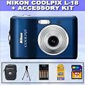 Nikon Coolpix L18 8MP Digital Camera (Navy)